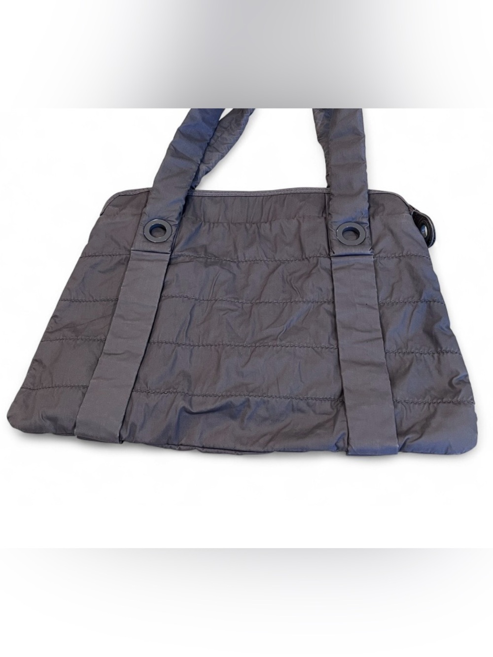 VTG Diesel Y2K Grey Archive puffer shoulder bag W/ colorful horizontal cut-outs - Picture 5 of 10